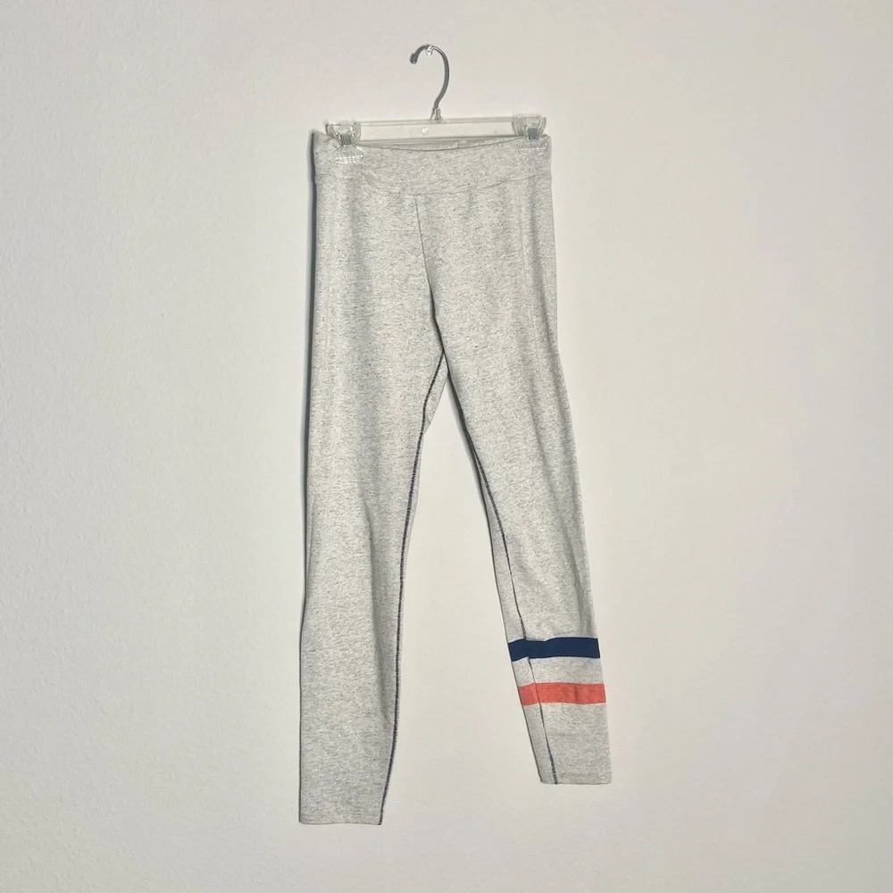 Anthropologie Sundry Full Length Striped High Waist Leggings Grey - Picture 3 of 6